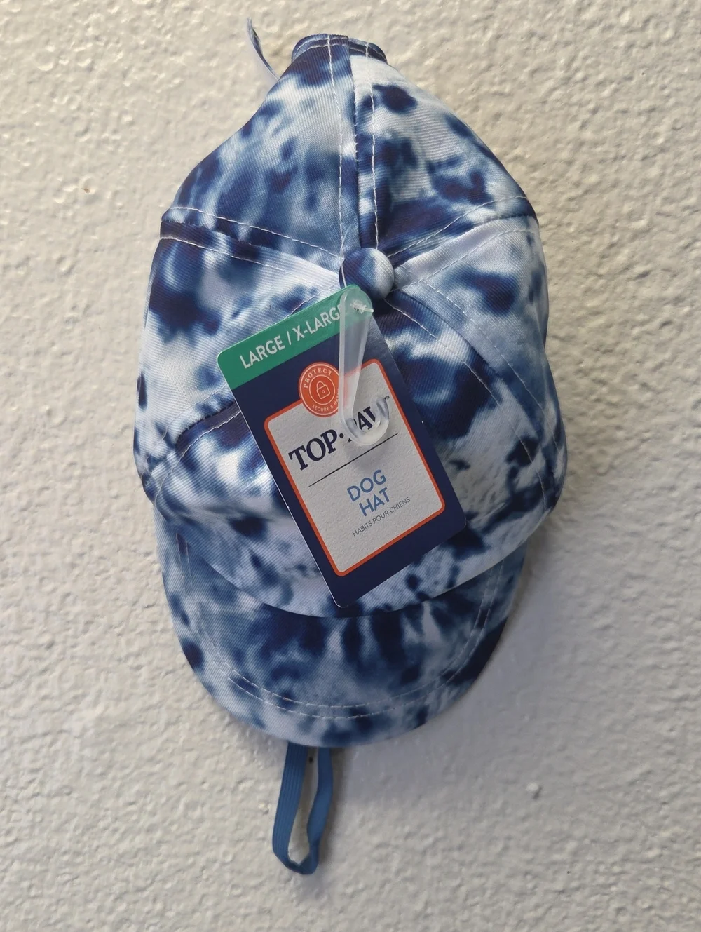 Top Paw Blue and White Tie-Dye Dog Cap